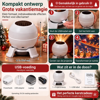 🎁✨Officiële Nederlandse merkshop | 🎅🎄 𝑺𝒖𝒊𝒊𝒂𝒐® Slimme holografische projector (HD intelligente dynamische 5D-projectie)
