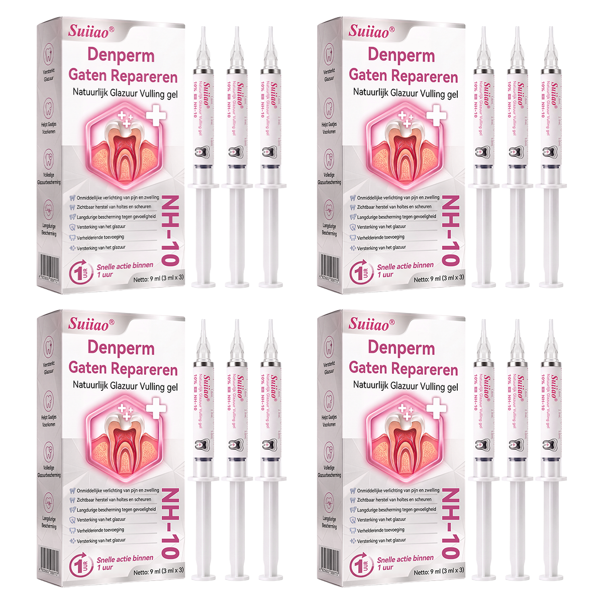 𝑺𝒖𝒊𝒊𝒂𝒐® 🪁DenPerm🎉 —  Gaten Repareren Natuurlijk Glazuur Vulling gel, Gevoelige Tanden en Verzwakt Tandglazuur.