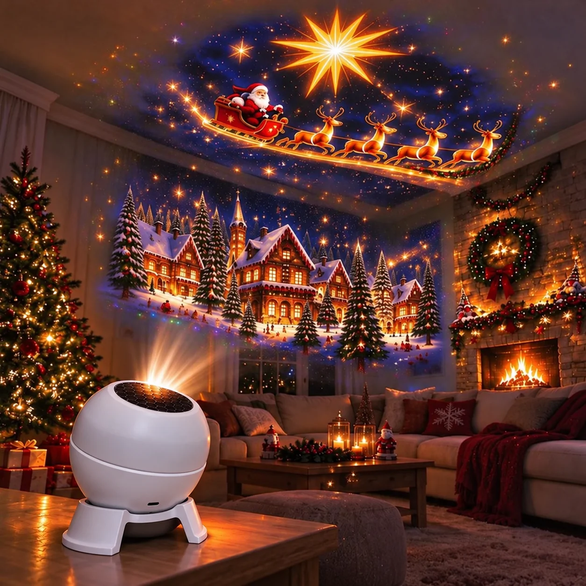 🎁✨Officiële Nederlandse merkshop | 🎅🎄 𝑺𝒖𝒊𝒊𝒂𝒐® Slimme holografische projector (HD intelligente dynamische 5D-projectie)